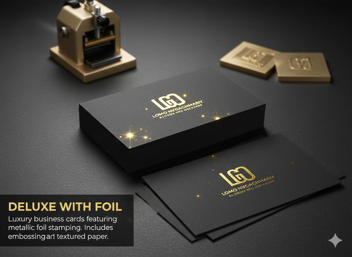 Deluxe business cards with foil